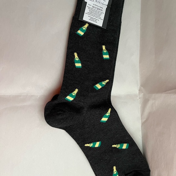 Black Champagne Bottle Pattern Socks - Picture 4 of 6